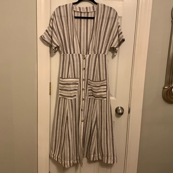 Free People Monday Linen Blend Dress Size XS - Picture 1 of 10